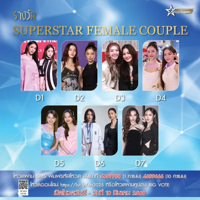 SUPERSTAR FEMALE COUPLE (ร่วมกับ ศิริลักษณ์ คอง)