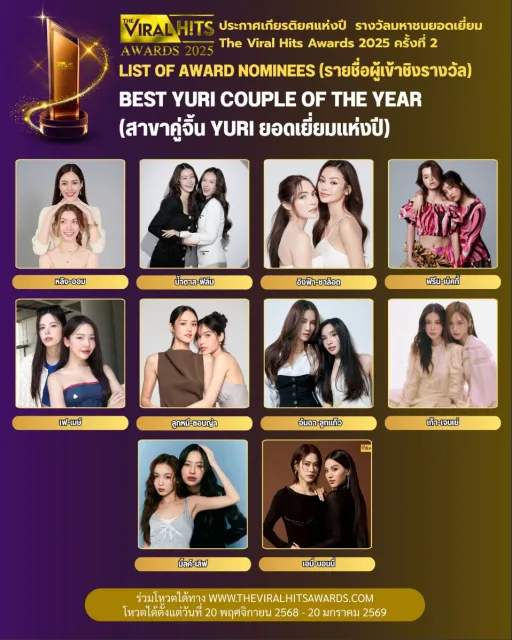 Best Yuri Couple of the Year (ร่วมกับ ศิริลักษณ์ คอง)