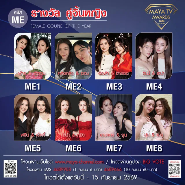 คู่จิ้นหญิง (ร่วมกับ ศิริลักษณ์ คอง)